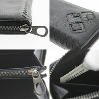 【中古】【BOTTEGAVENETA】ボッテガヴェネタ114076ラウンドファスナー財布ブラックレザーメンズUSED-Aかんてい局前橋店m20-1200294925800010