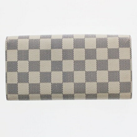 【中古】【LOUIS VUITTON】ルイヴィトン ポルトフォイユ サラ ダミエアズール N61735 ロングウォレット 長財布 MI1008 ホワイト ユニセックス USED-B m20-1200181925800042