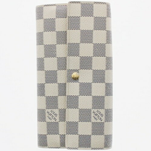 【中古】【LOUIS VUITTON】ルイヴィトン ポルトフォイユ サラ ダミエアズール N61735 ロングウォレット 長財布 MI1008 ホワイト ユニセックス USED-B m20-1200181925800042