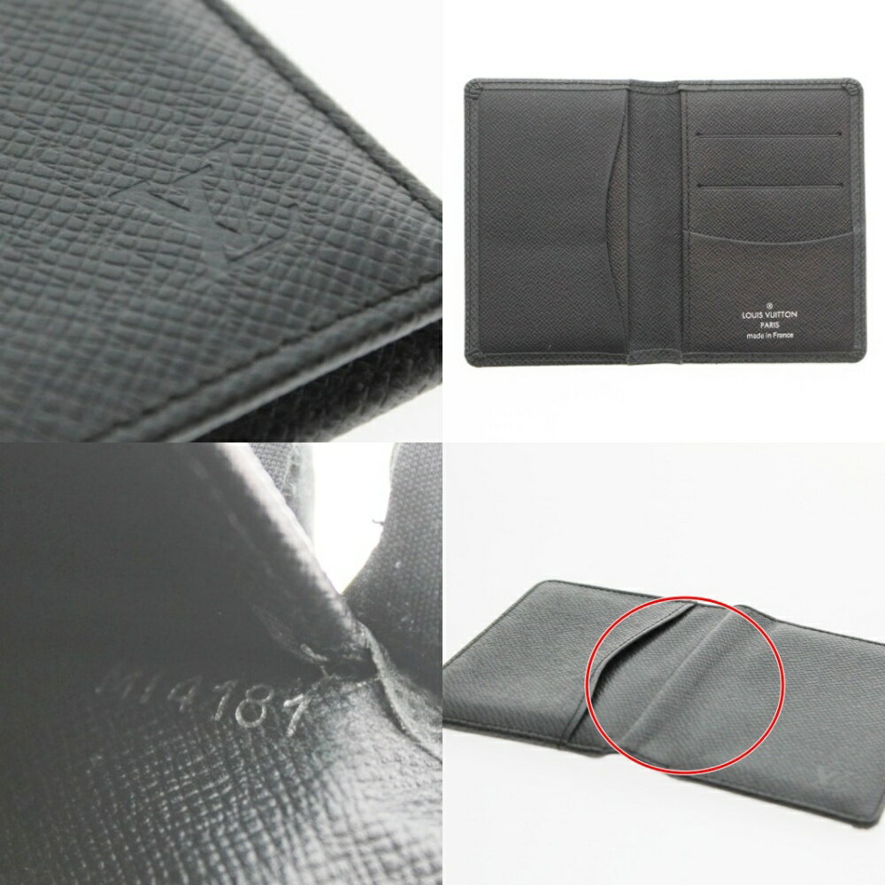 【LOUIS VUITTON】ルイヴィトン オーガナイザードゥポッシュ タイガ M30512 カードケース 黒 ブラック アルドワーズ USED-B MI4181【中古】m20-1200182925800041