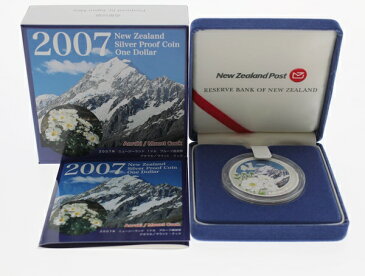 【中古・美品】2007 ニュージーランド 1ドル プルーフ銀貨幣 純銀 31.1g 造幣局 m19-1200148925800032