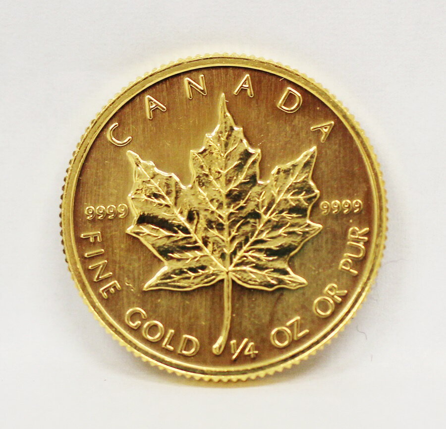 【中古】メイプルリーフ金貨 1989年 1/4oz 1/4オンス コイン K24 m19-1200312925800008のサムネイル
