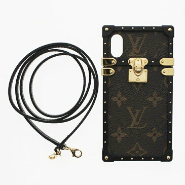 LOUIS VUITTON ルイヴィトン　iPhone X ＆ XS ケース アイトランク　M62618　ストラップ付 箱有り　iPhoneケース　モノグラム USED-A　m19-1200182925800112　【かんてい局前橋店】【中古】