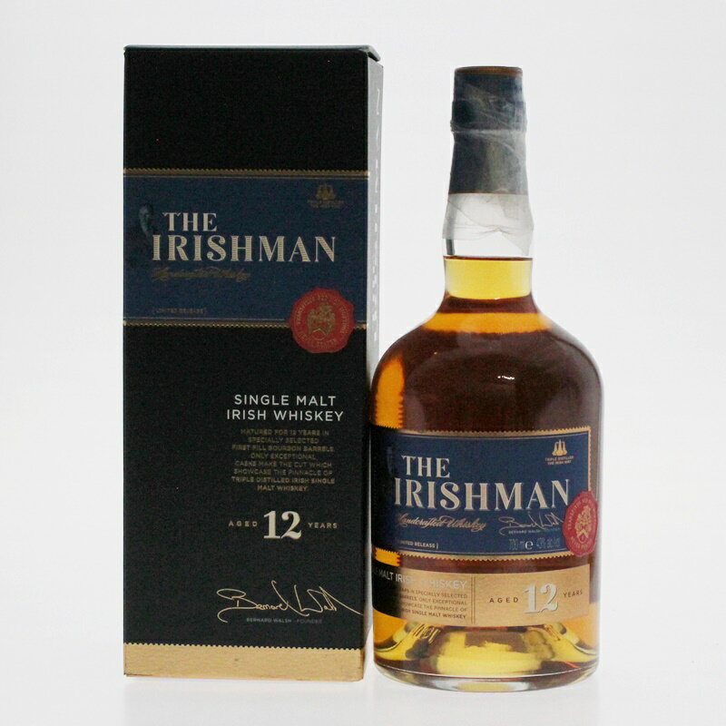 【中古・未開栓】THE IRISHMAN アイリッシュマン 12年 シングルモルト アイリッシュウイスキー 700ml 洋酒【かんてい局前橋店】m20-1200577925800082