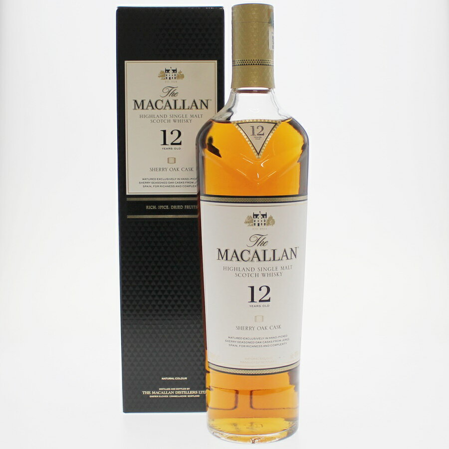 【中古・未開栓】MACALLAN 12年 マッカラン シェリーオークカスク スコッチウイスキー 700ml 洋酒【かんてい局前橋店】m22-1200577925800231