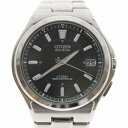 【中古】CITIZEN　シチズン　アテッサ　エコドライブ 電波時計　H110-T011331　ソーラー　黒文字盤 USED-B メンズ 腕時計 m20-1200296925800059