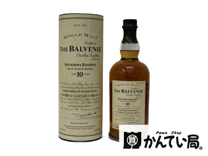 【中古・未開栓】THE BALVENIE 10年 1000ml ザ バルヴェニー スコッチウイスキー 洋酒 古酒 【かんてい局前橋店】m19-1200577905800503