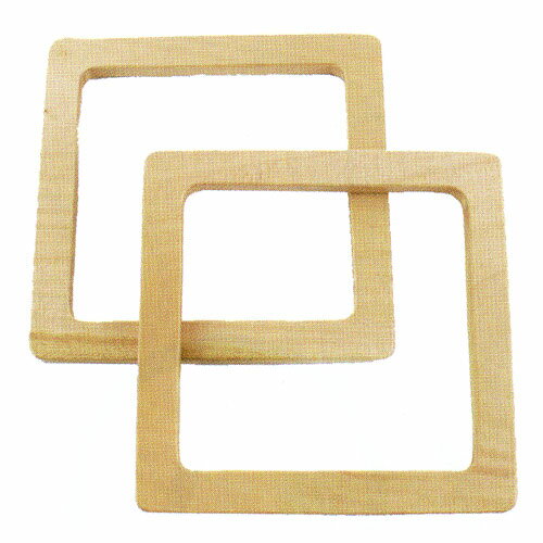 メルヘンアート　木工手口　スクエア　白木　持ち手