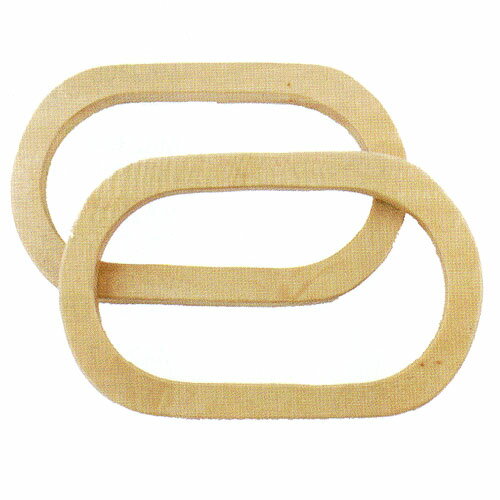 メルヘンアート　木工手口　オーバル　白木　持ち手