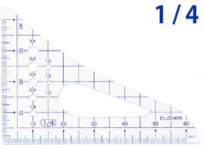 クロバー　方眼三角縮尺　1／4