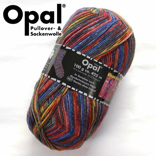 Thin Thread - 【100g巻】Opal（オパール）　毛糸　Hundertwasser (フンデルトヴァッサー) 3205番色　Garten ohne Grund