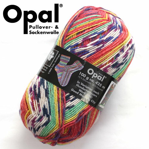 Thin Thread - 【100g巻】Opal（オパール）　毛糸　Hundertwasser (フンデルトヴァッサー) 2102番色　Good Morning City