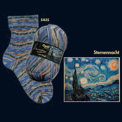 Opal（オパール）　毛糸　Vincent van Gogh (ヴィンセント・ヴァン・ゴッホ) 5435番色　星月夜