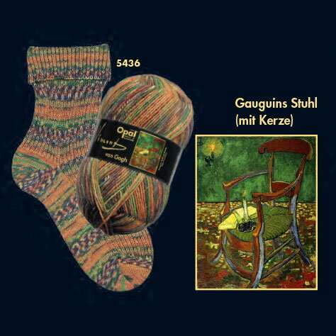 【100g巻】Opal（オパール）　毛糸　Vincent van Gogh (ヴィンセント・ヴァン・ゴッホ) 5436番色　ゴー..