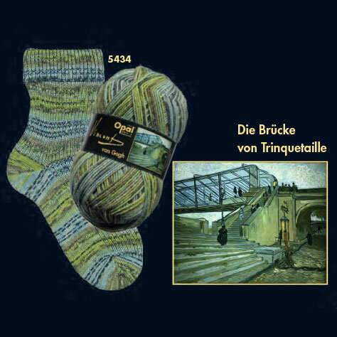 【100g巻】Opal（オパール）　毛糸　Vincent van Gogh (ヴィンセント・ヴァン・ゴッホ) 5434番色　タンクタイ橋のサムネイル