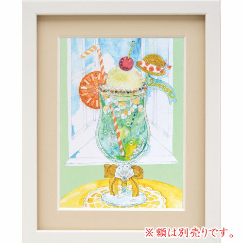 MIYUKI　ビーズデコールキット　スイーツ12か月シリーズ　窓辺のクリームソーダ（8月） 1