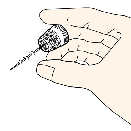 クロバー　シンブル＜縁付＞（指ぬき）　No.0〜4