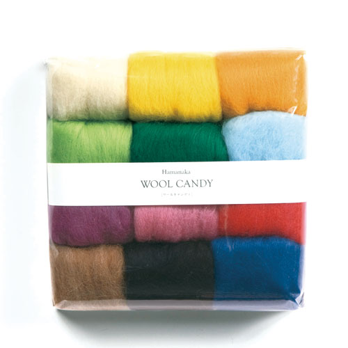 ハマナカ フェルト羊毛　ウールキャンディ12色セット ベーシックセレクション
