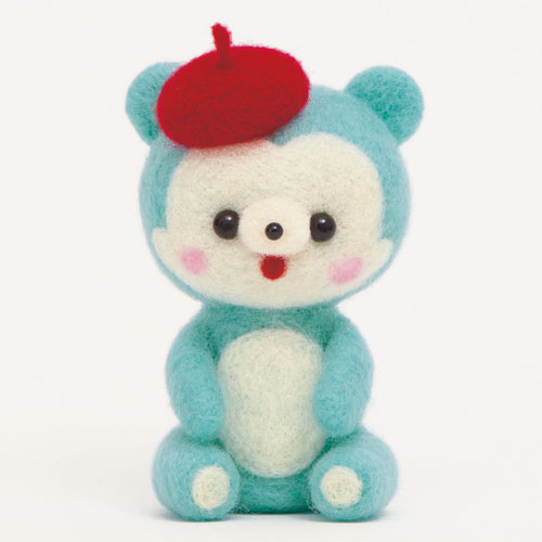 ハマナカ　キット　アクレーヌでつくるレトロアニマル　水色のくま　チビロビン