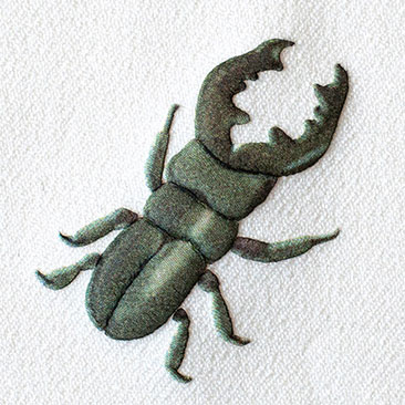 ハマナカ ふくらむワッペン ミヤマクワガタ アップリケ