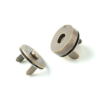 ハマナカ　マグネット付丸型ホック　18mm　アンティーク