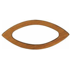 イナズマ 木工持ち手 手さげタイプ 横幅20cm BR-2001