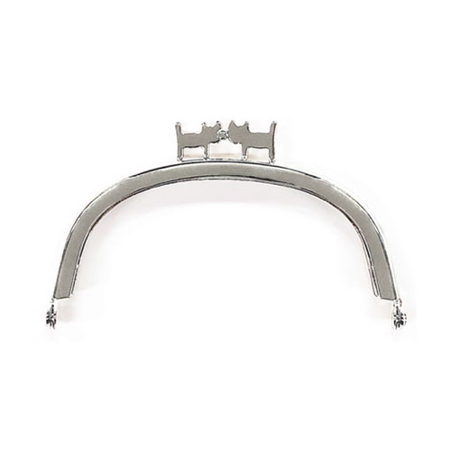 イナズマ　板ネコがま口　口金　幅10cm　BK-1082S