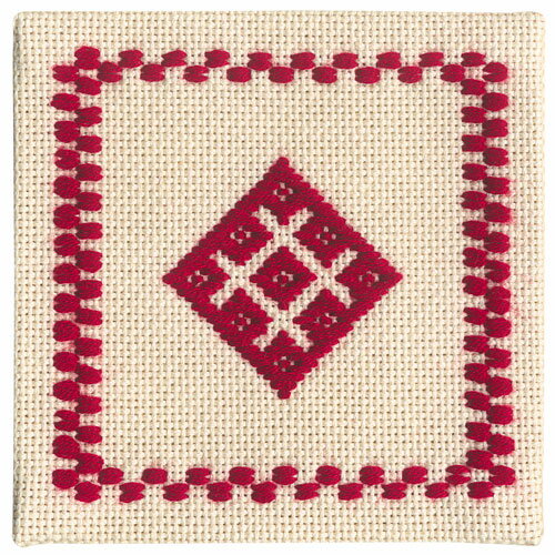 オリムパス　こぎんスターターキット　コースター　18（赤）