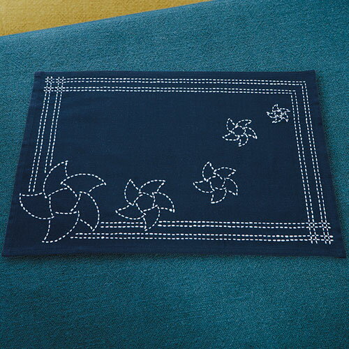 オリムパス　キット　刺し子222　ランチョンマット　風車