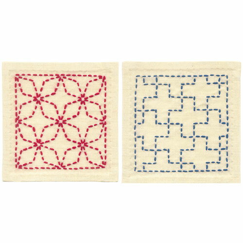 オリムパス　刺し子264　スターターキット　角七宝・十字つなぎ（かくしっぽう・じゅうじつなぎ）