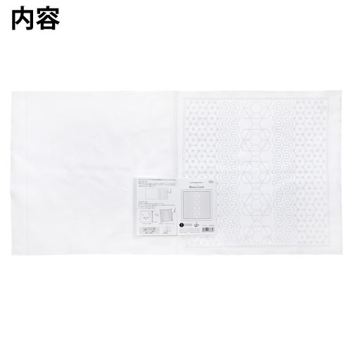 けいとのコーダのオリムパス　刺し子　花ふきん　布パック　Honeycomb（ハニカム）　白（糸別売り）｜アングル2