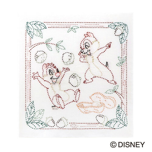 オリムパス　刺し子花ふきんキット Disney ディズニー チップ＆デール