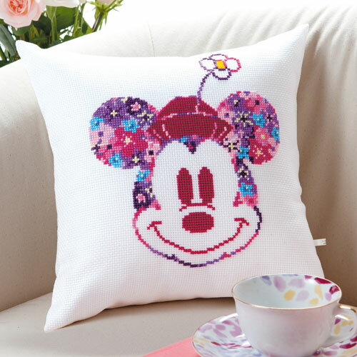 オリムパス　ディズニー刺しゅうキット　ミニクッション（ミニーマウス）...