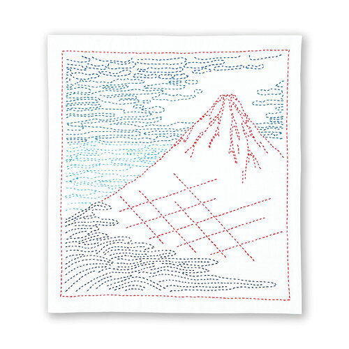 オリムパス 刺し子キット 葛飾北斎 富獄三十六景 凱風快晴（がいふうかいせい）