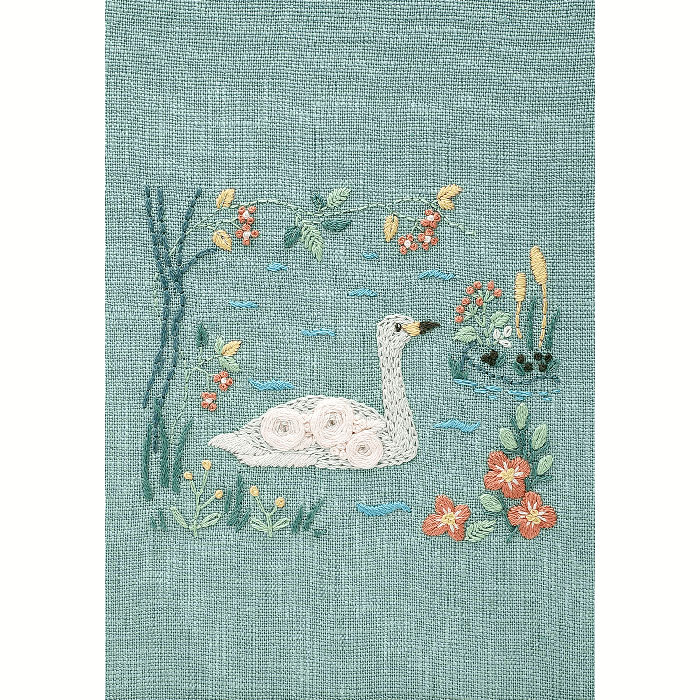 Rakuten - DMC　刺繍キット　森で暮らす動物たちの12か月　May　5月　白鳥さんの秘密の湖
