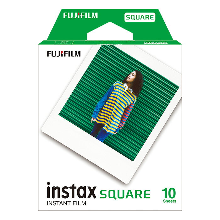 フジフィルム FUJIFILM スクエアフォーマット インスタントフィルム チェキフイルム instax SQUARE 1パック（10枚撮り用） 2