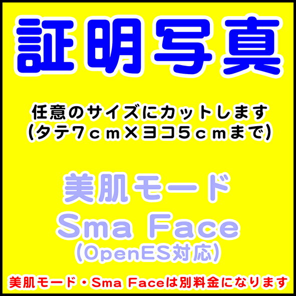 証明写真 サイズ自由（7×5cmまで） 4枚セット 【メール便に限り送料無料：追跡可能メール便は対象外で..