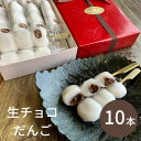 バレンタイン「生チョコだんご10本【V】」ギフト 会社 職場 小分け 義理チョコ 本命 かわいい 可愛い 和菓子 チョコ以外 送料無料 おもしろチョコ