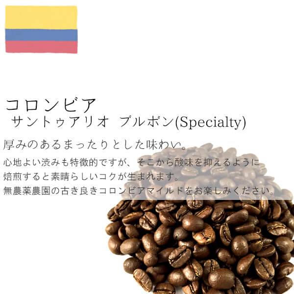 スペシャルティコーヒー豆 サントゥアリオ ブルボン(コロンビア) 300g あす楽