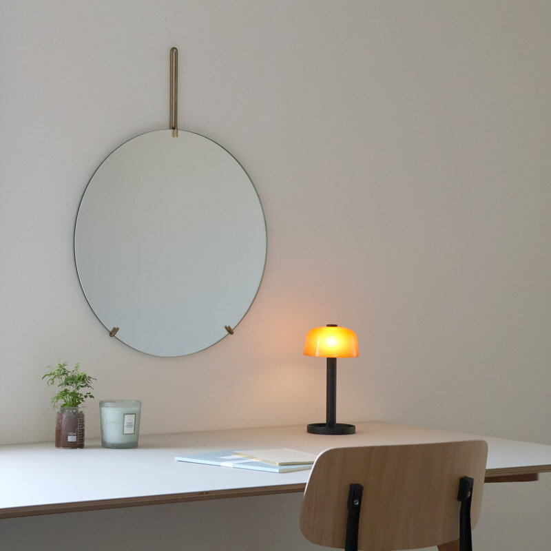 MOEBE ウォールミラー 50cm ブラス/ブラック