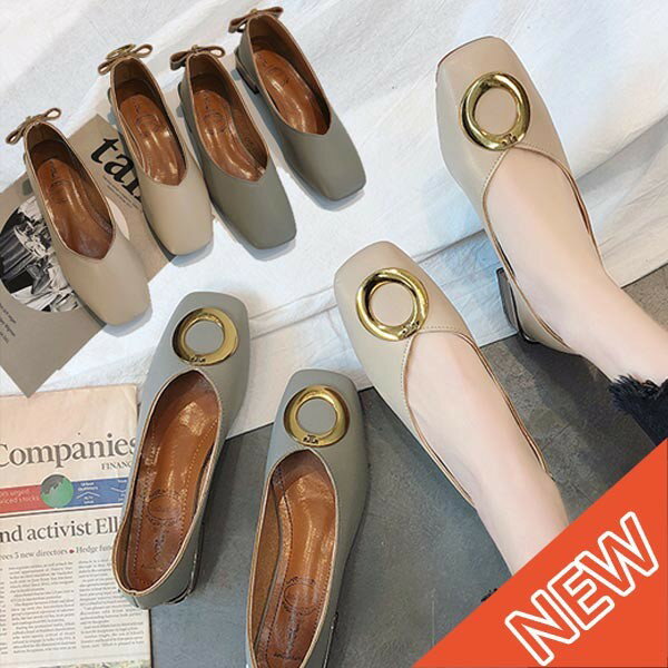 送料無料 パンプスシューズ ミドルヒール チャーム おしゃれ エレガント 美脚 グレー ベージュ