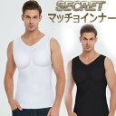 マッチョインナー ランニング マッチョTシャツ 筋肉Tシャツ マッチョスーツ シークレット 筋肉内蔵インナー 通気 シームレス メール便