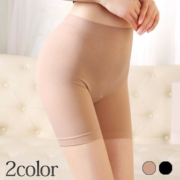 レディース ショーツ オーバーパンツ 3分丈 スパッツ 下着 インナー 大きめ下着 大きいサイズ 股上深め シンプル 伸縮性 フィット感 メール便 送料無料