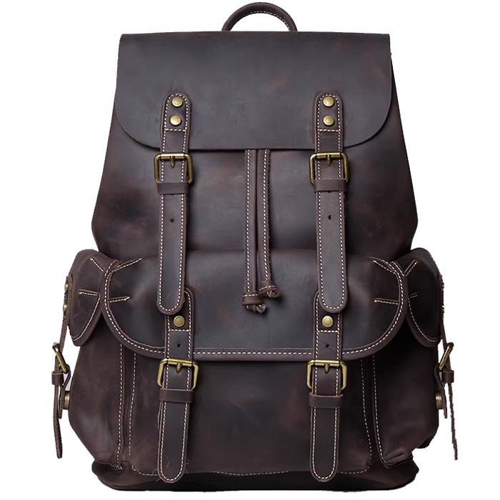 リュックサック バッグパック 本革 メンズ 通勤 通学バッグ 無地 ブラック 黒 ブラウン 茶 ダークブラウン レトロ