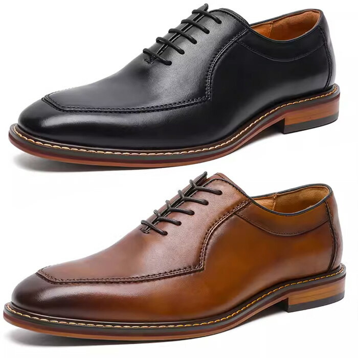 ビジネスシューズメンズ本革革靴Uチ...
