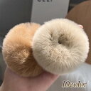 ヘアアクセサリー シュシュ ファー ヘアゴム ヘアアレンジ ふわふわ ガーリー お出かけ 発表会 送料無料 メール便