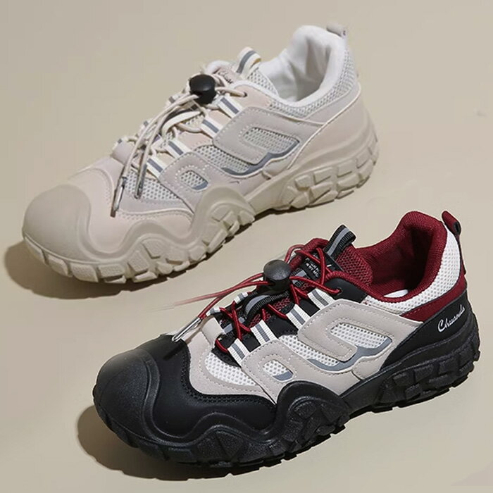 トレッキングシューズ レディース アウトドア ハイキングシューズ つま先保護 衝突防止レザー 登山靴 大きいサイズ キャンプ 軽量 通気 防滑