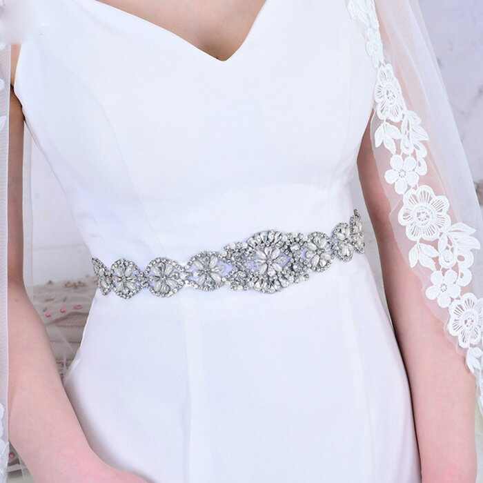 ベルト レディース ビジューパールベルト 装飾ベルト ウエディング小物 ドレス小物 リボン クリスタル..
