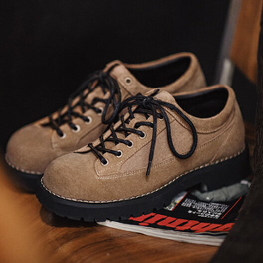 カジュアルシューズ ワークシューズ メンズ 本革 スエード レースアップ タウンユース アウトドア【身長4.5cmUP】送料無料