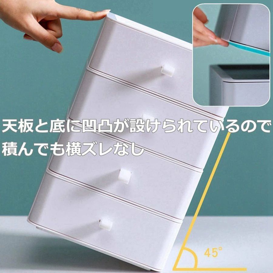 Other - 引き出し収納ボックス3段セット小物収納ケース卓上収納小物収納化粧品収納小物入れ引き出し文房具収納書類ケース事務用品幅20*奥行20*高